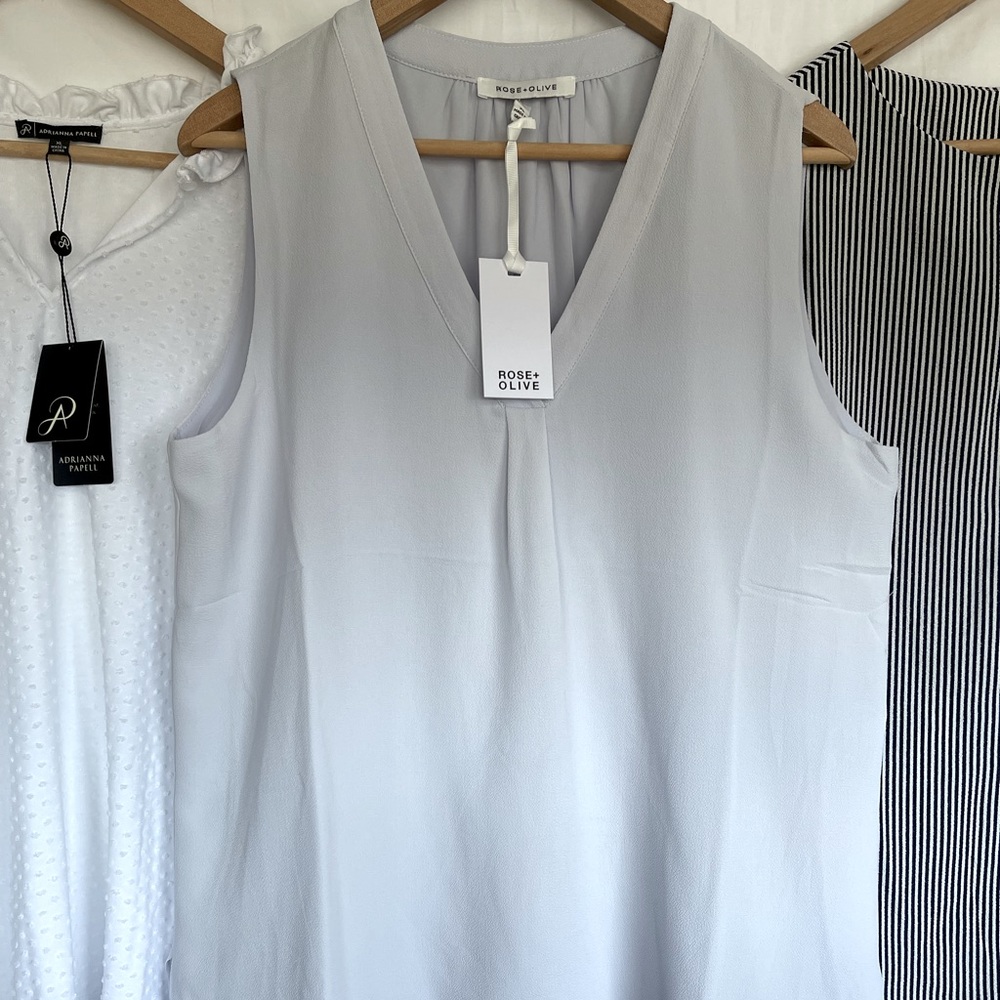 XL Rose + Olive Sleeveless Top